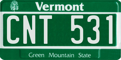 VT license plate CNT531