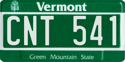 VT license plate CNT541