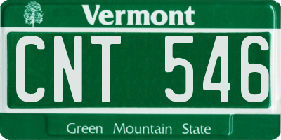 VT license plate CNT546