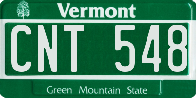 VT license plate CNT548