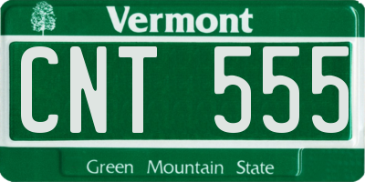 VT license plate CNT555