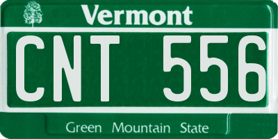 VT license plate CNT556