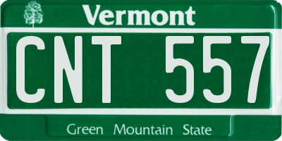 VT license plate CNT557