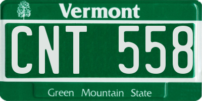 VT license plate CNT558