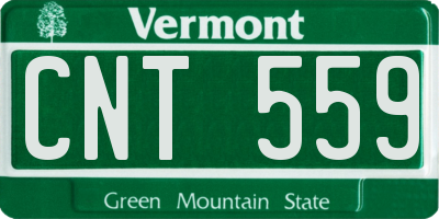 VT license plate CNT559