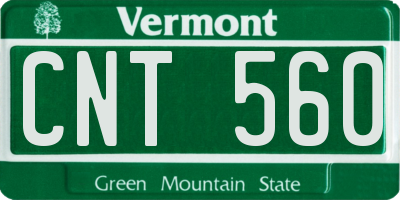 VT license plate CNT560