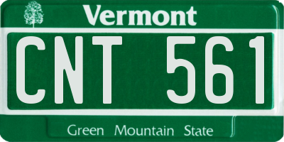 VT license plate CNT561