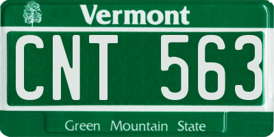 VT license plate CNT563