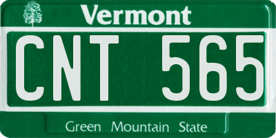 VT license plate CNT565