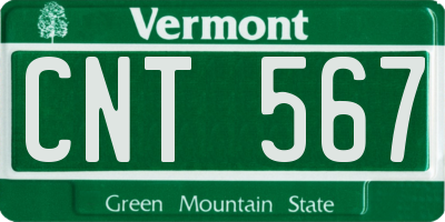 VT license plate CNT567