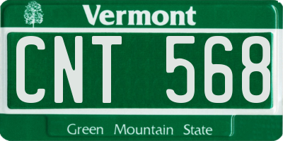 VT license plate CNT568