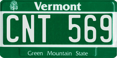 VT license plate CNT569