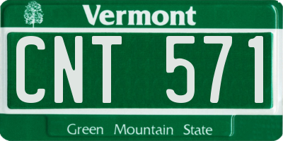 VT license plate CNT571