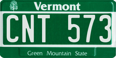 VT license plate CNT573