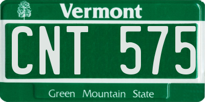 VT license plate CNT575