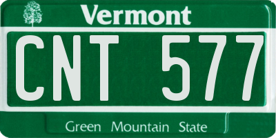 VT license plate CNT577