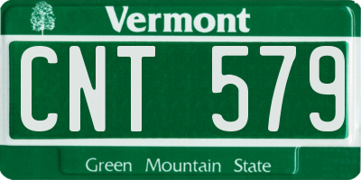 VT license plate CNT579