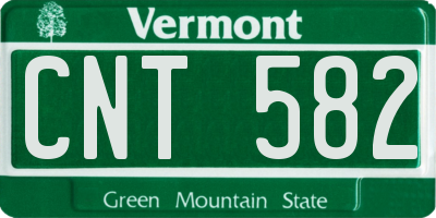 VT license plate CNT582