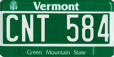 VT license plate CNT584