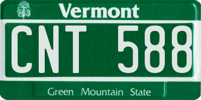VT license plate CNT588
