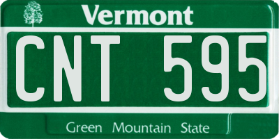 VT license plate CNT595