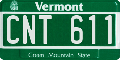 VT license plate CNT611