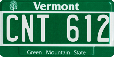 VT license plate CNT612