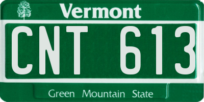 VT license plate CNT613