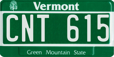 VT license plate CNT615