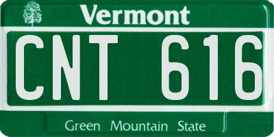 VT license plate CNT616