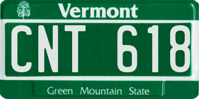 VT license plate CNT618