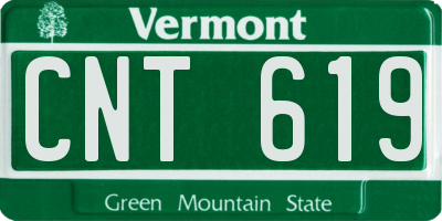 VT license plate CNT619