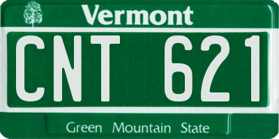 VT license plate CNT621