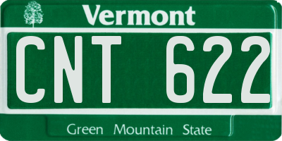 VT license plate CNT622