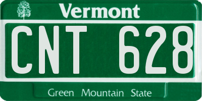 VT license plate CNT628