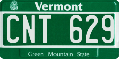 VT license plate CNT629