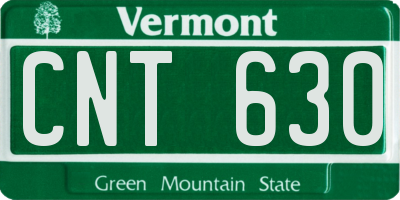 VT license plate CNT630