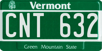 VT license plate CNT632