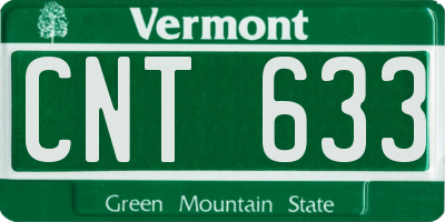 VT license plate CNT633