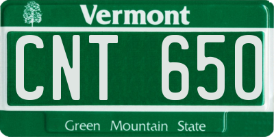 VT license plate CNT650