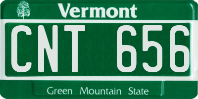 VT license plate CNT656