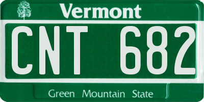 VT license plate CNT682