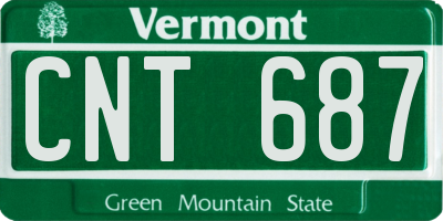 VT license plate CNT687
