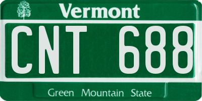 VT license plate CNT688