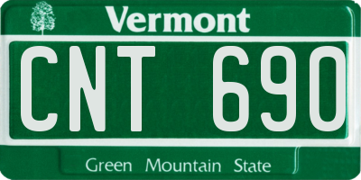VT license plate CNT690