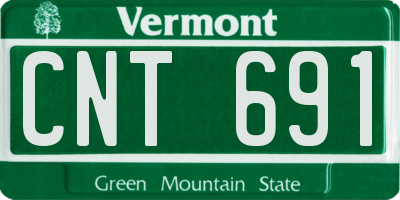 VT license plate CNT691