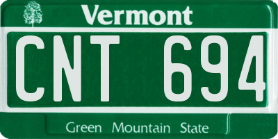 VT license plate CNT694