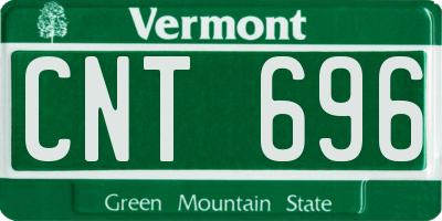 VT license plate CNT696