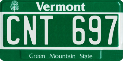 VT license plate CNT697