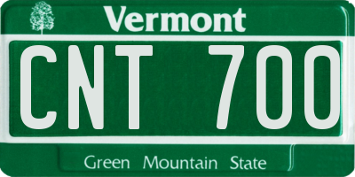 VT license plate CNT700